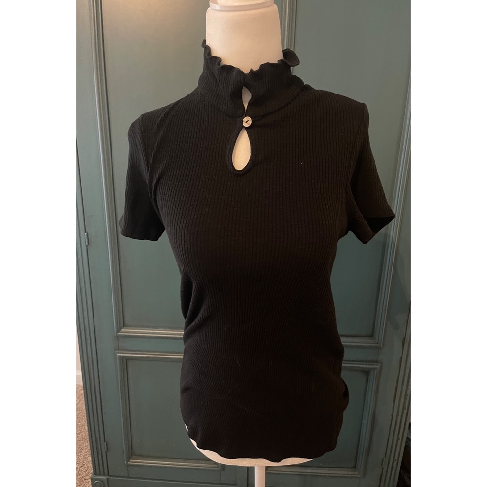 Boheme ruffle collar top